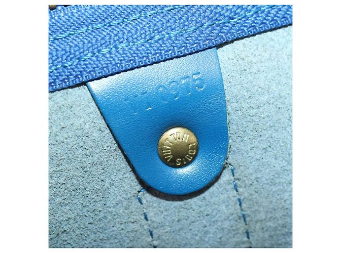 LOUIS VUITTON Epi Keepall 50 Boston Bag Blue M42965 LV - vista 12