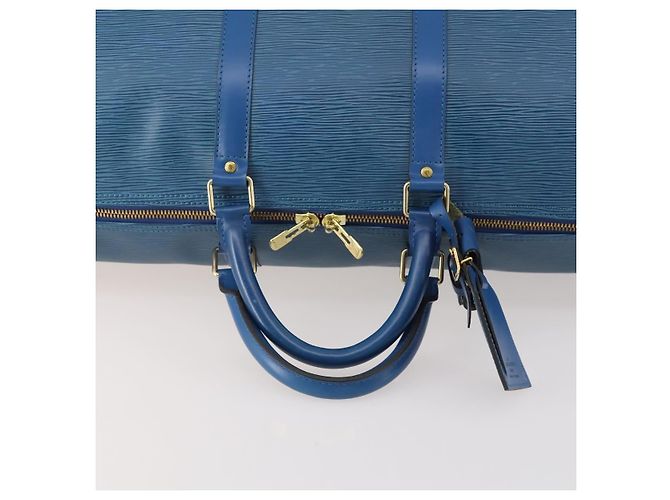 LOUIS VUITTON Epi Keepall 50 Boston Bag Blue M42965 LV - vista 7