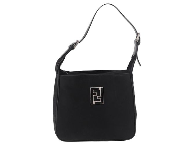 FENDI Shoulder Bag Harako leather Black Silver - vista 13
