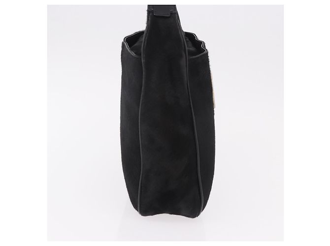 FENDI Shoulder Bag Harako leather Black Silver - vista 4