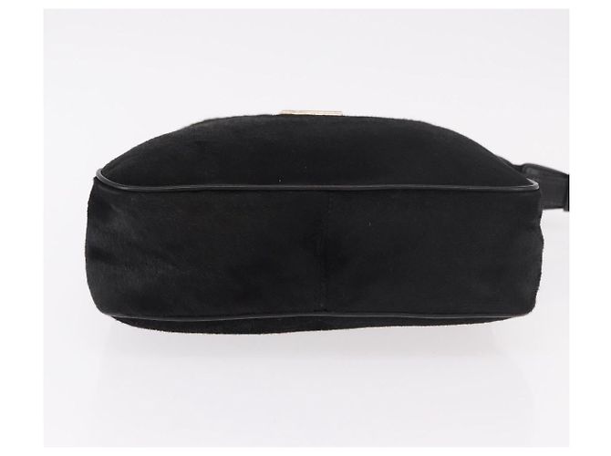 FENDI Shoulder Bag Harako leather Black Silver - vista 5