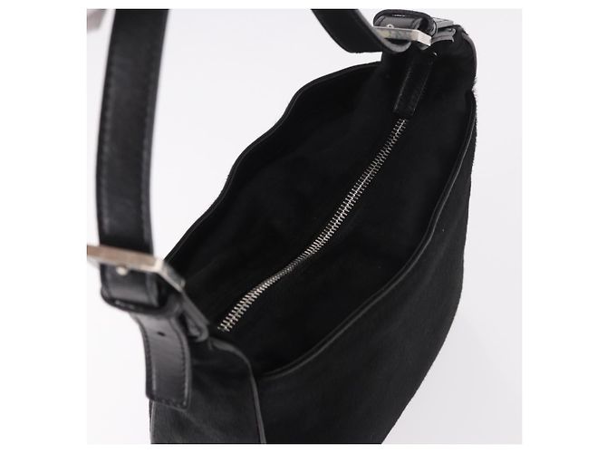 FENDI Shoulder Bag Harako leather Black Silver - vista 6