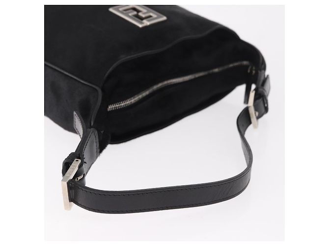 FENDI Shoulder Bag Harako leather Black Silver - vista 7