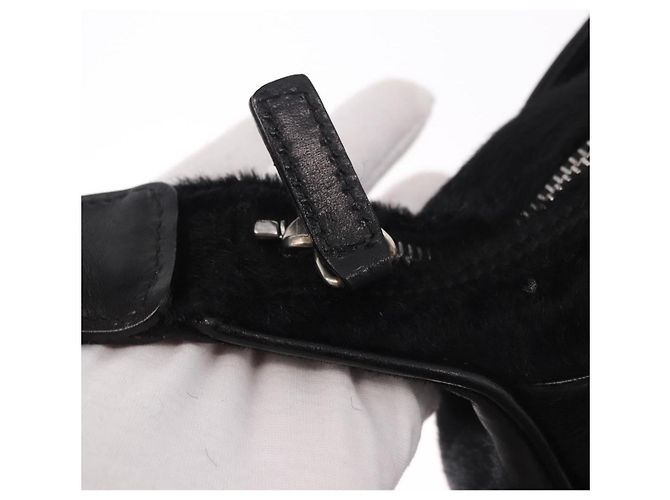 FENDI Shoulder Bag Harako leather Black Silver - vista 9