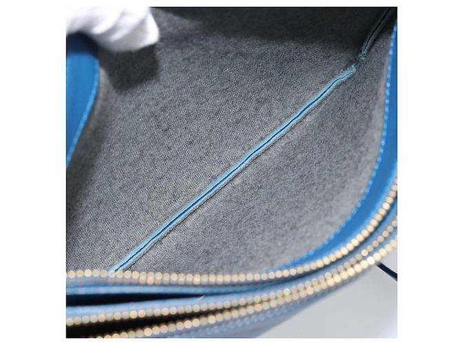 Céline CELINE Trio Shoulder Bag Leather Blue Gold - vista 19