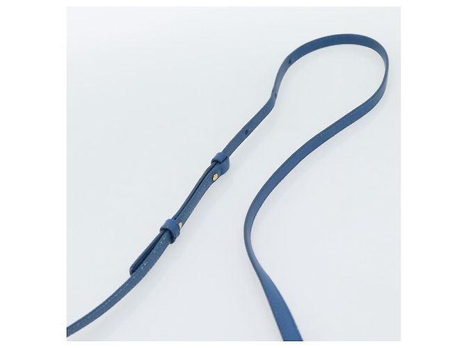Céline CELINE Trio Shoulder Bag Leather Blue Gold - vista 8
