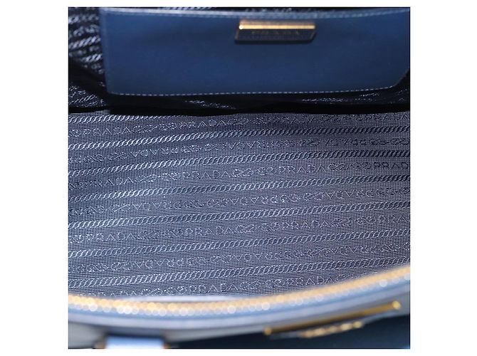 PRADA Hand Bag Saffiano leather 2way Blue Gold - vista 10