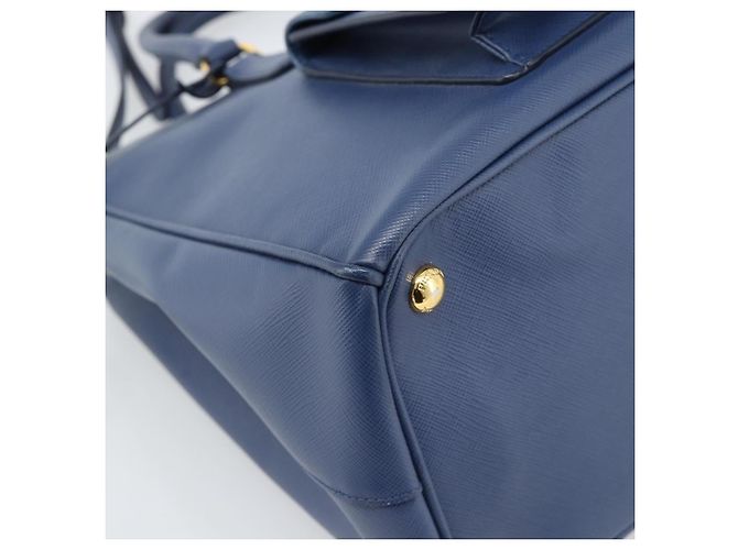 PRADA Hand Bag Saffiano leather 2way Blue Gold - vista 16