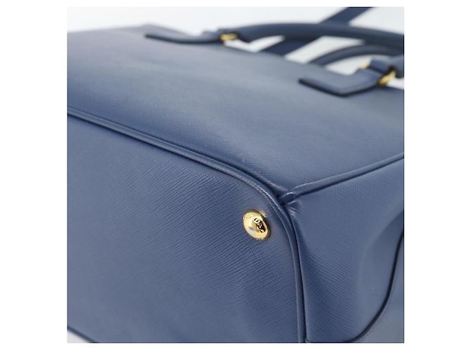 PRADA Hand Bag Saffiano leather 2way Blue Gold - vista 17