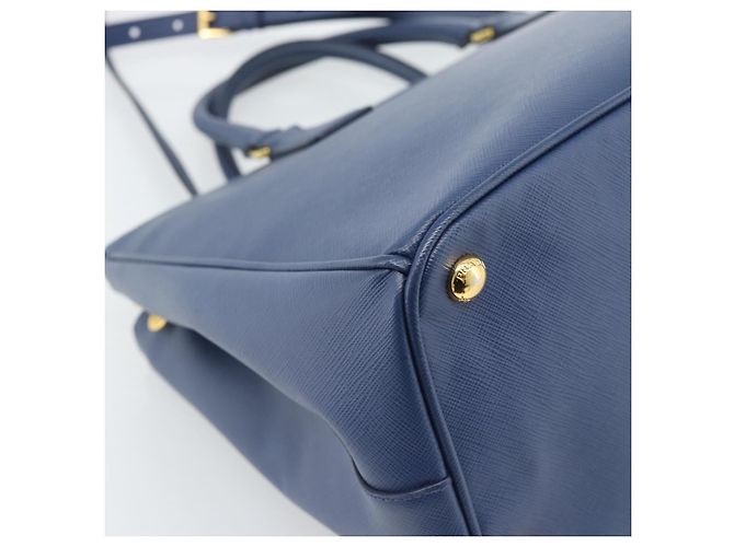 PRADA Hand Bag Saffiano leather 2way Blue Gold - vista 18