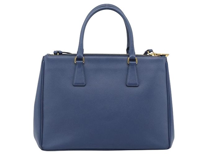 PRADA Hand Bag Saffiano leather 2way Blue Gold - vista 2