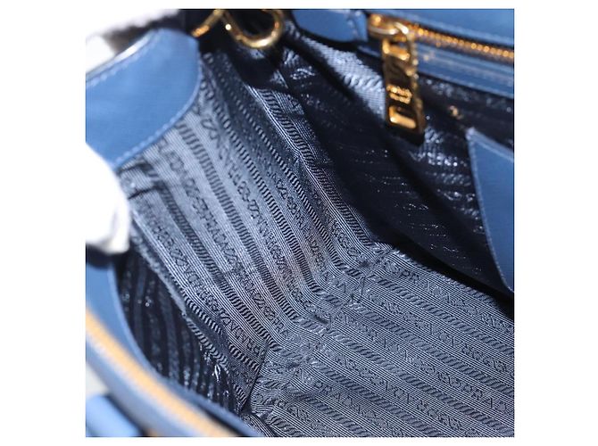 PRADA Hand Bag Saffiano leather 2way Blue Gold - vista 21