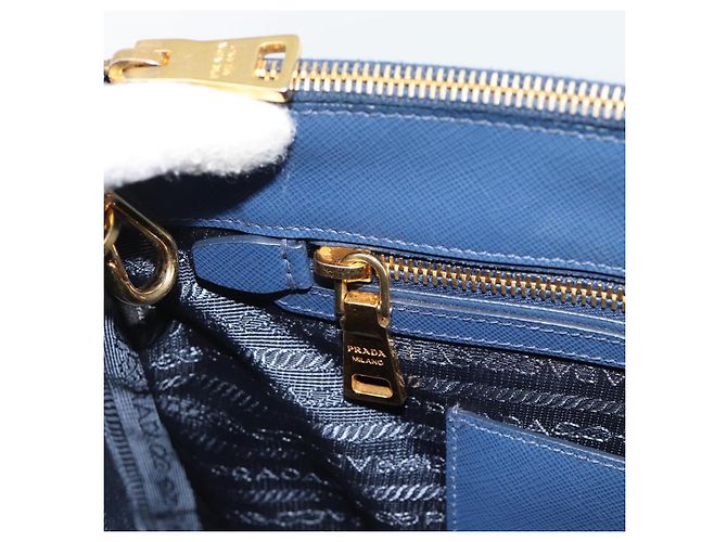 PRADA Hand Bag Saffiano leather 2way Blue Gold - vista 22