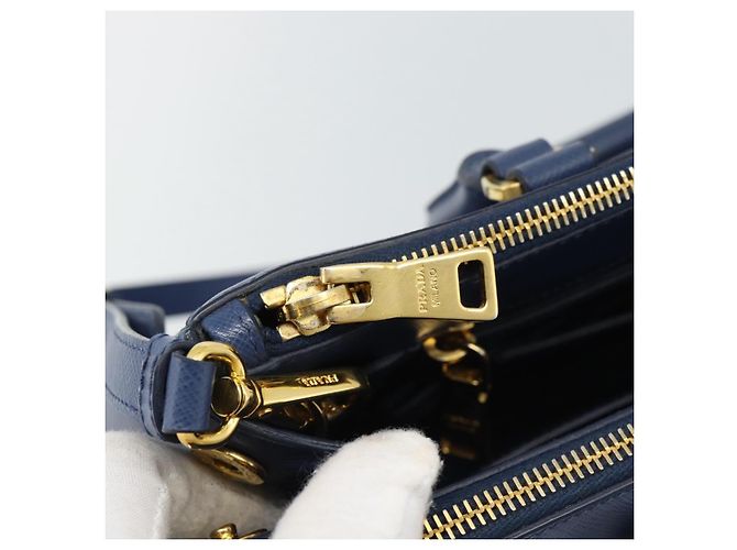 PRADA Hand Bag Saffiano leather 2way Blue Gold - vista 26