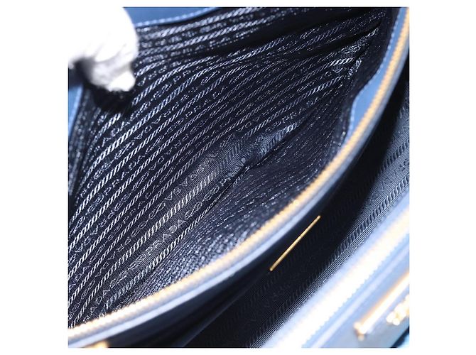 PRADA Hand Bag Saffiano leather 2way Blue Gold - vista 27