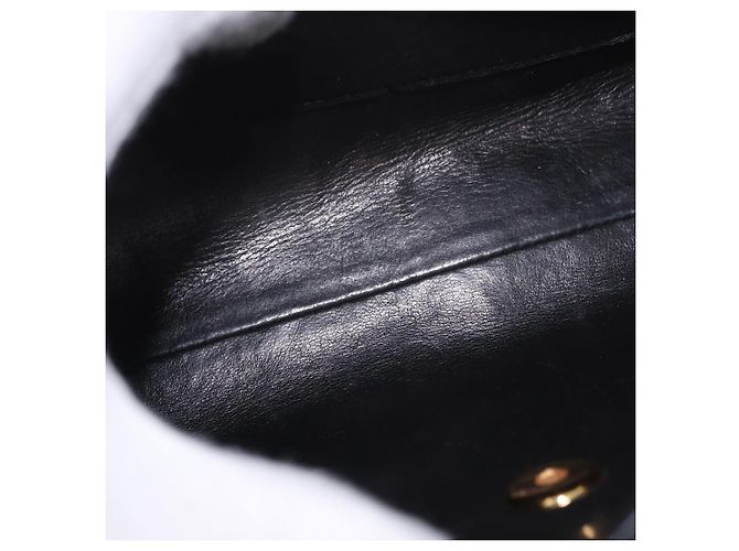 CHANEL Matelasse Shoulder Bag Cotton Black Gold CC - vista 11
