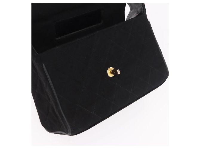 CHANEL Matelasse Shoulder Bag Cotton Black Gold CC - vista 21