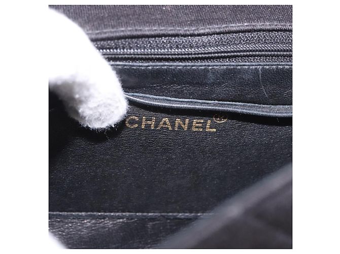 CHANEL Matelasse Shoulder Bag Cotton Black Gold CC - vista 22