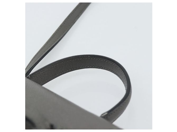 Céline CELINE Pico Belt Hand Bag Leather 2way Gray Gold - vista 14