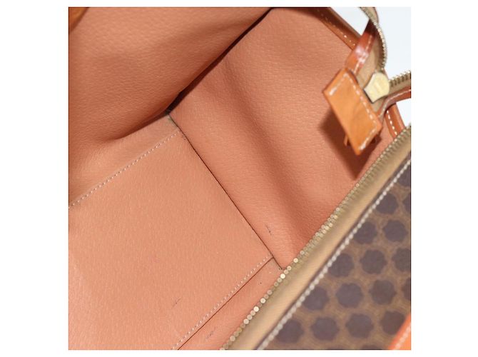 Céline CELINE Macadam Canvas Hand Bag PVC Leather Brown Gold - vista 17