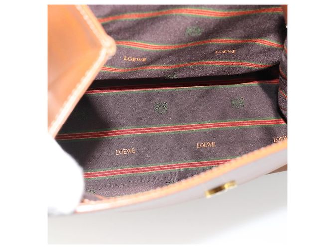 LOEWE Velazquez Hand Bag Leather Brown Gold - vista 12