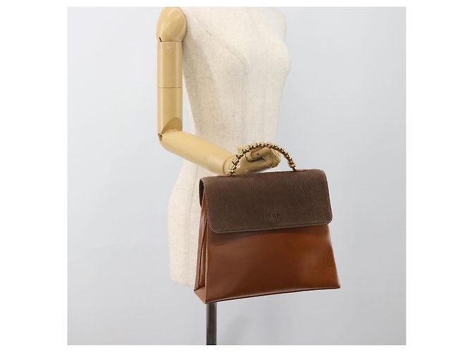 LOEWE Velazquez Hand Bag Leather Brown Gold - vista 21
