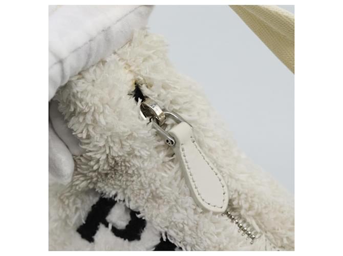 PRADA Hand Pouch Hand Bag Pile White Silver - vista 18
