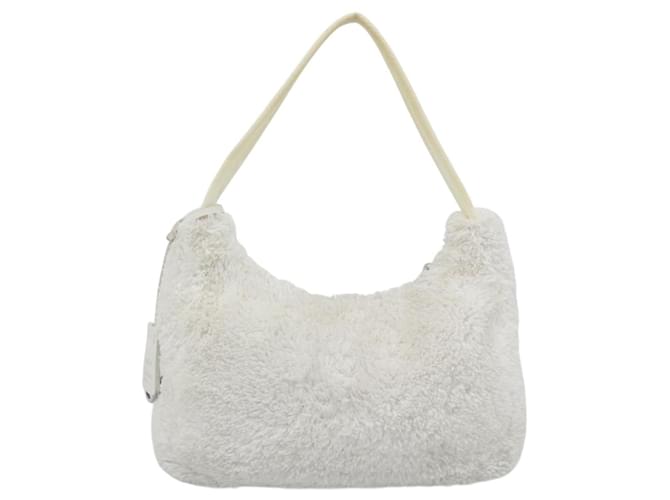 PRADA Hand Pouch Hand Bag Pile White Silver - vista 2