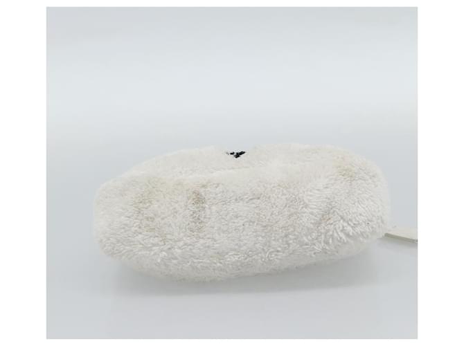 PRADA Hand Pouch Hand Bag Pile White Silver - vista 5