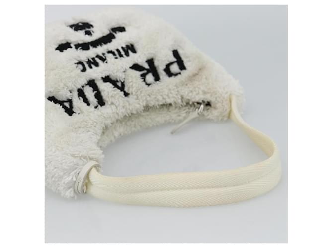 PRADA Hand Pouch Hand Bag Pile White Silver - vista 7