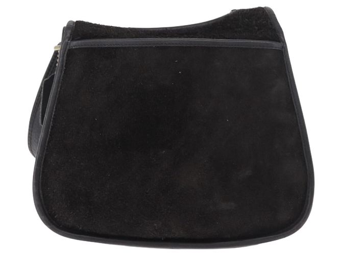 Coach Shoulder Bag Suede Black Gold - vista 3