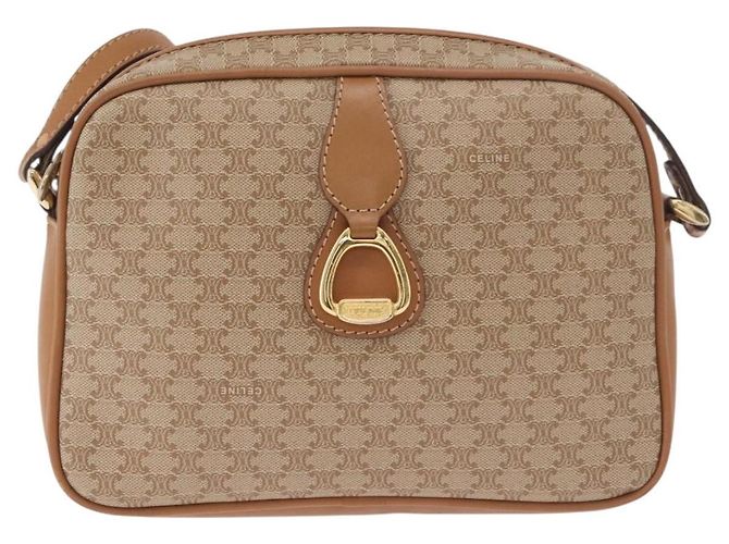 Céline CELINE Macadam Canvas Shoulder Bag PVC Beige Gold - vista 2