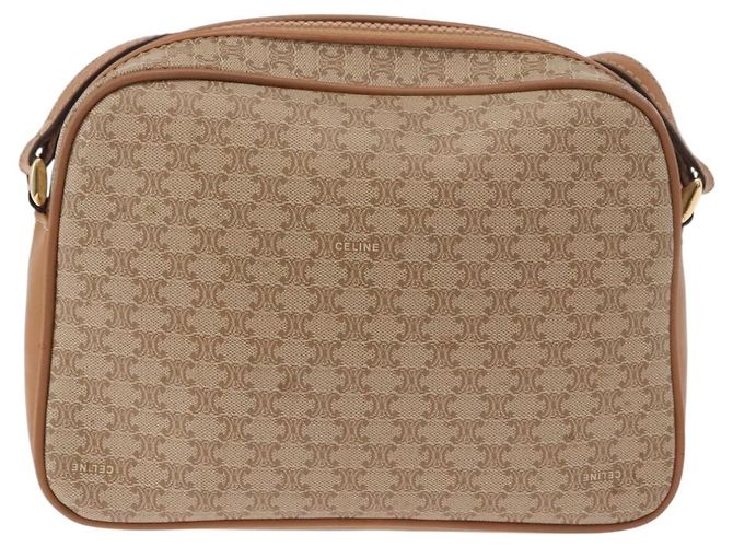 Céline CELINE Macadam Canvas Shoulder Bag PVC Beige Gold - vista 3