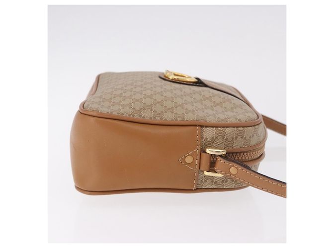 Céline CELINE Macadam Canvas Shoulder Bag PVC Beige Gold - vista 4
