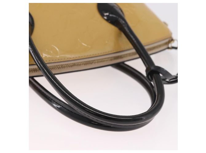 LOUIS VUITTON Monogram Vernis Lockit PM Tote Bag Beige Black M90251 - vista 7