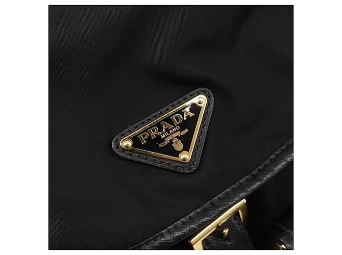 PRADA Backpack Nylon Black Gold - vista 16