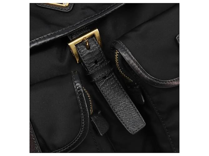 PRADA Backpack Nylon Black Gold - vista 17
