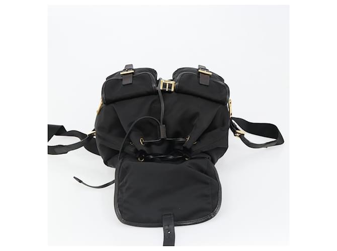 PRADA Backpack Nylon Black Gold - vista 20