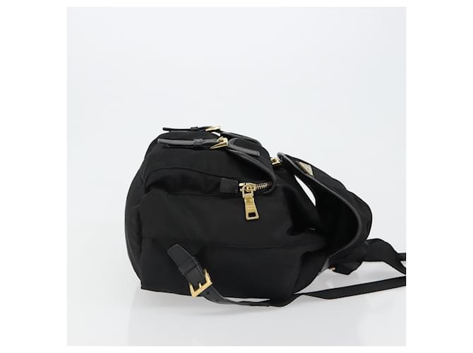PRADA Backpack Nylon Black Gold - vista 4