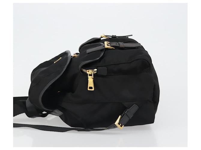 PRADA Backpack Nylon Black Gold - vista 5