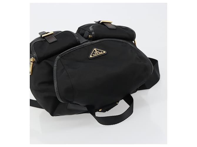 PRADA Backpack Nylon Black Gold - vista 6