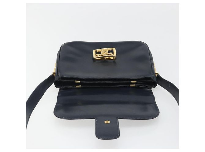 Céline CELINE Shoulder Bag Leather Navy Gold - vista 10