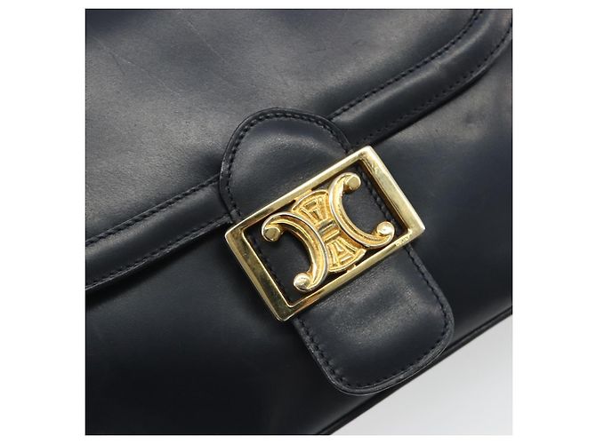 Céline CELINE Shoulder Bag Leather Navy Gold - vista 17