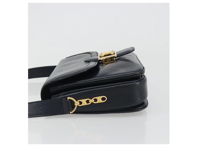 Céline CELINE Shoulder Bag Leather Navy Gold - vista 4