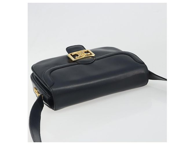 Céline CELINE Shoulder Bag Leather Navy Gold - vista 6
