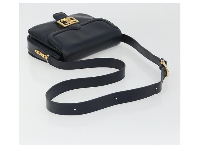Céline CELINE Shoulder Bag Leather Navy Gold - vista 7