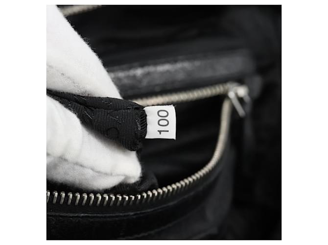 PRADA Hand Bag Leather 2way Black Silver - vista 12