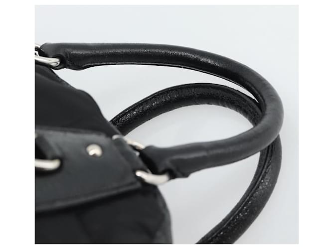 PRADA Hand Bag Leather 2way Black Silver - vista 15
