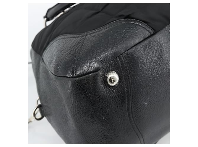 PRADA Hand Bag Leather 2way Black Silver - vista 20