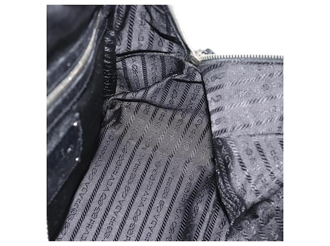 PRADA Hand Bag Leather 2way Black Silver - vista 22